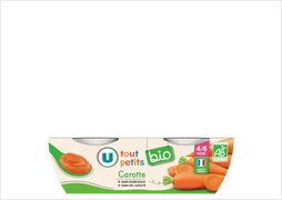 POTS CAROTTE 4/6MOIS U TOUT PETITS BIO  2X120G