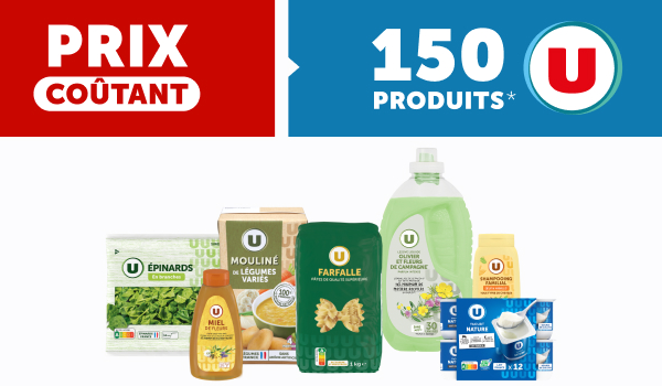150 produits U à prix coûtant