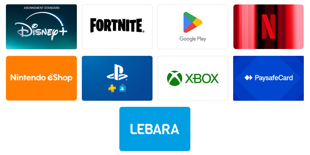 Cartes marques dématérialisées