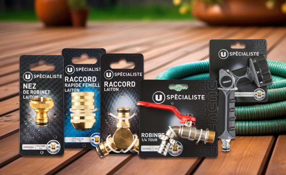 Nos raccords d'arrosage U Spécialiste sont en laiton