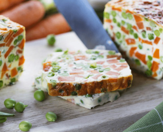 Terrine de carottes et petit-pois