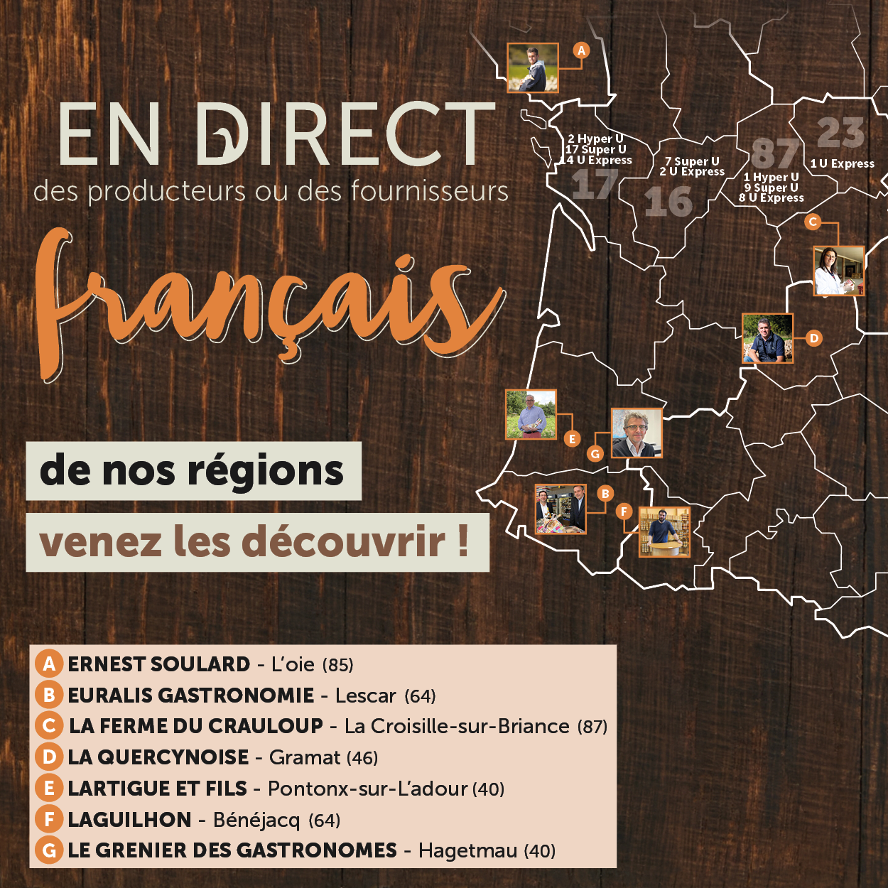 Nos producteurs et fournisseurs de la Foire au gras