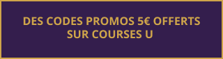 Des codes promos 5€ offerts sur Courses U