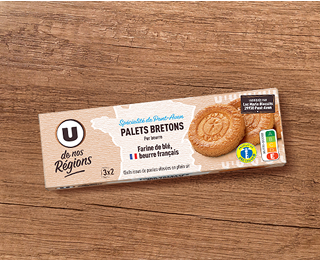 U DE NOS REGIONS Palets breton de Pont Aven paquet 100g