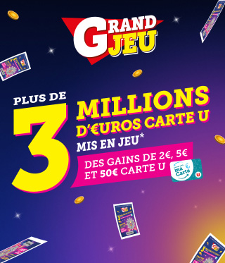 Plus de 3 millions d'€ Carte U à gagner