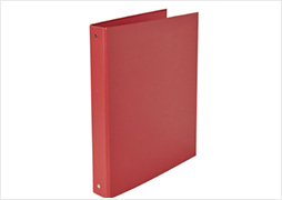 Classeur rigide A4 4 anneaux dos 40mm rouge