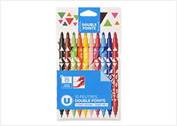 Feutre bi-couleurs x10