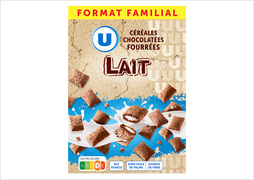CEREALES CHOCOLATEES FOURREES AU LAIT U - La boîte de 600 g