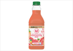PUR JUS PAMPLEMOUSSE ROSE REFRIGERE U - La brique de 90 cl