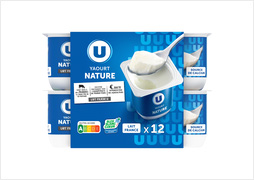 YAOURT NATURE U - Le pack de 12 pots (soit 1.5 kg)