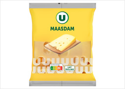 FROMAGE AU LAIT PASTEURISE MAASDAM JEUNE U 27% MG dans le produit fini - Le sachet de 330 g