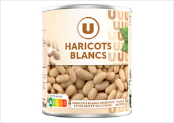 HARICOTS BLANCS U - La boîte de 500G