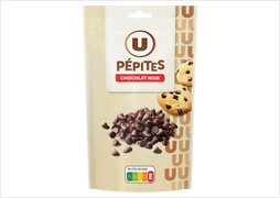 PEPITES DE CHOCOLAT NOIR U - Le sachet de 100g