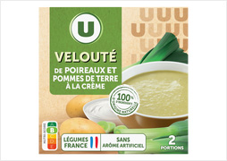 VELOUTE POIREAUX POMMES DE TERRRE U -  Les 2 briques de 30 cL