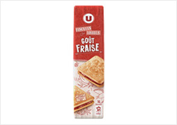 U Biscuits goût fraise , paquet de 295g