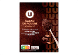U cacao en poudre 100% - paquet de 250g