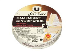 U saveurs - camembert de normandie - portion de 250g