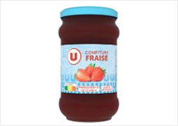 U Confiture de fraise allégée pot de 335g