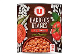 U Haricots blancs tomate - Boîte 800g