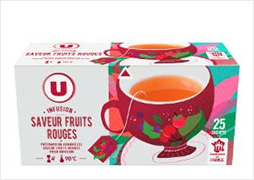 U Infusions saveur fruits rouges 25x40g