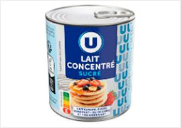 U Lait concentré sucré - Boîte 397g