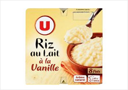 U riz au lait à la vanille