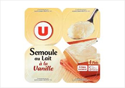 U Semoule au lait à la vanille