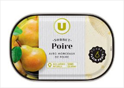 U sorbet fruit poire - bac de 650g