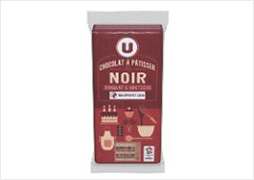 U Chocolat noir 52% à patisser 3 Tablettes de 200g