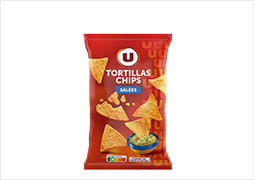 U Tortilla chips goût salé paquet de 150g