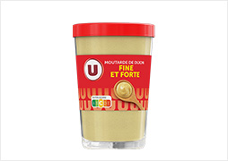 U Moutarde forte de Dijon verre décoré de 195g