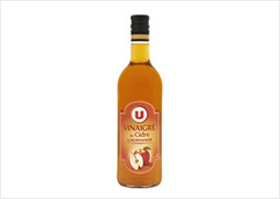 U Vinaigre de cidre 5° bouteille en verre de 75cl