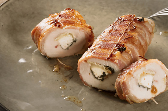 Roulés de blanc de dinde au chèvre